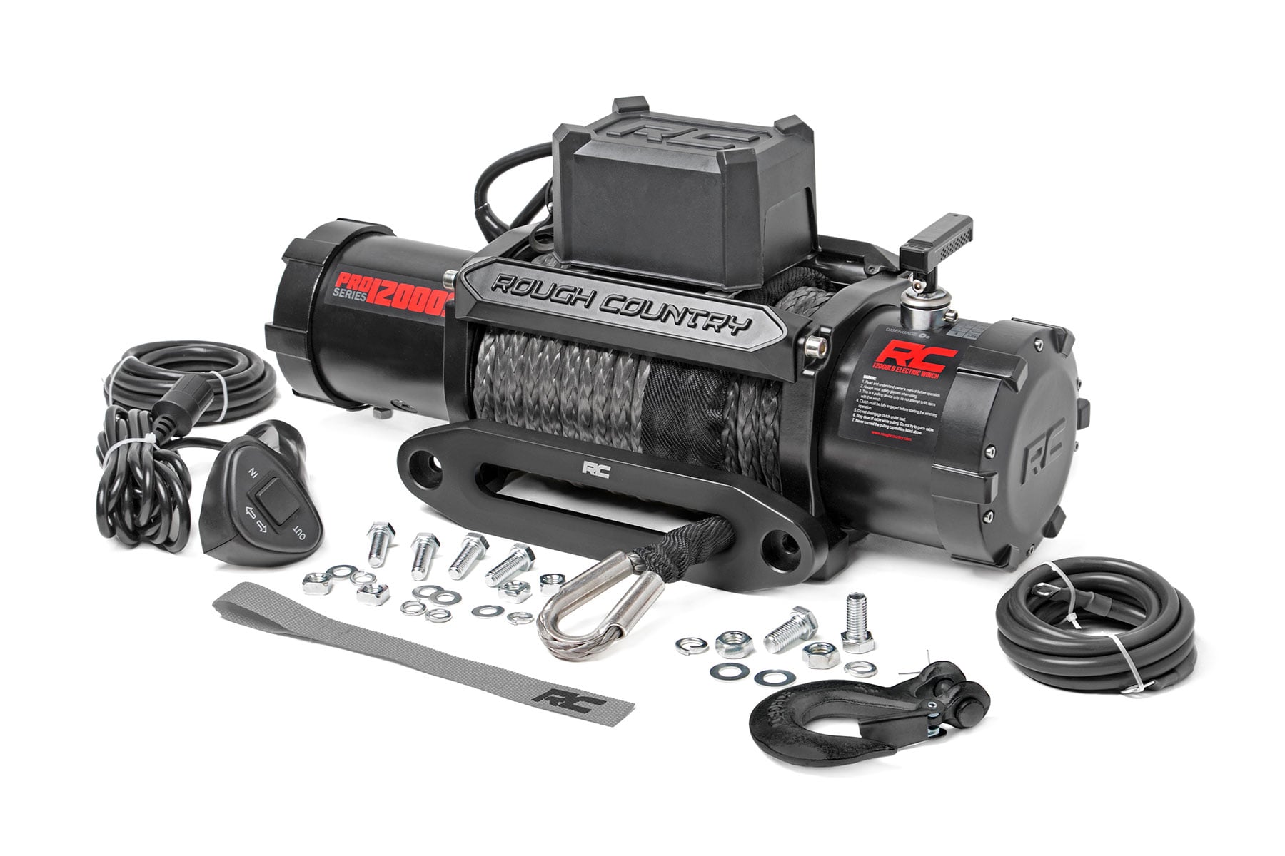 Rough Country 12000-Lb Pro Series Winch Synthetic Rope