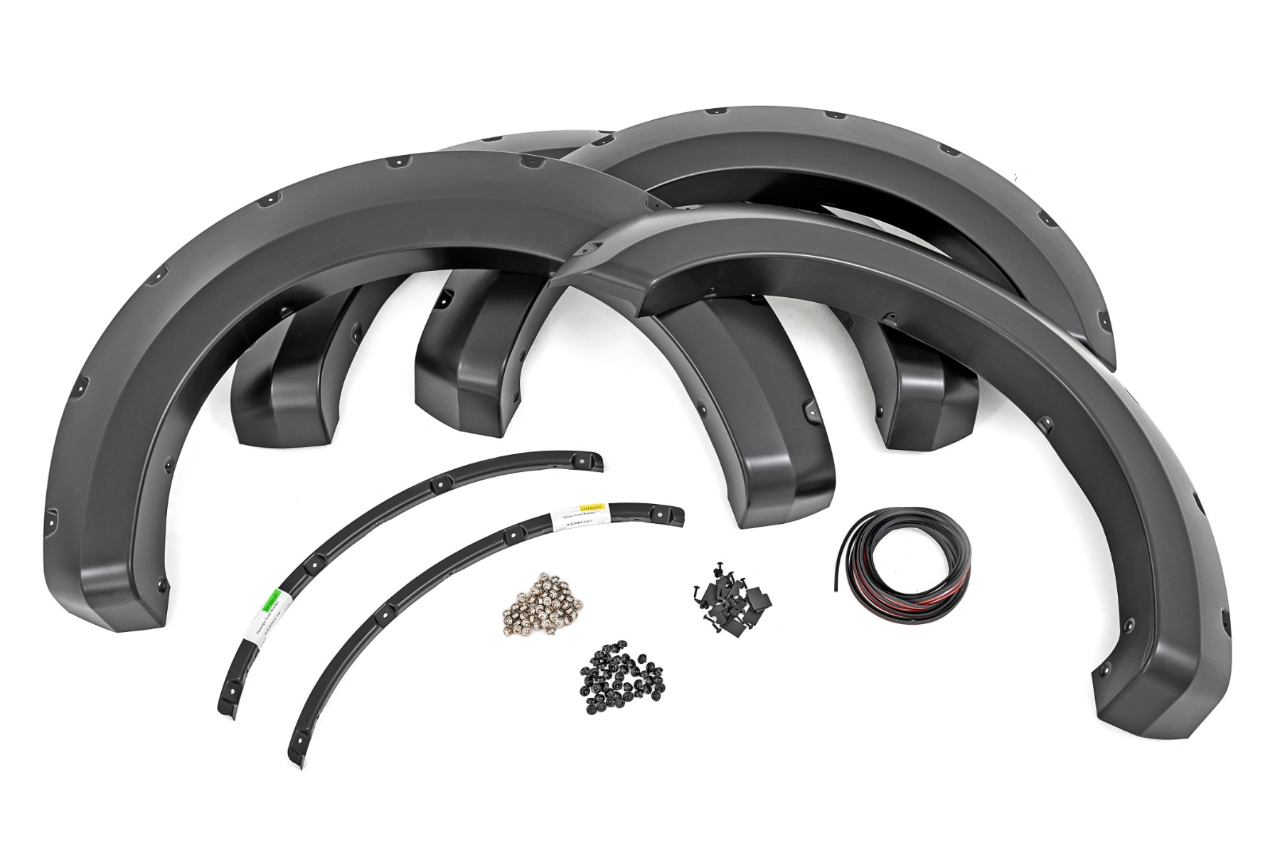 Rough Country Pocket Fender Flares JS Iconic Silver Ford F-250/F-350 Super Duty (17-22)