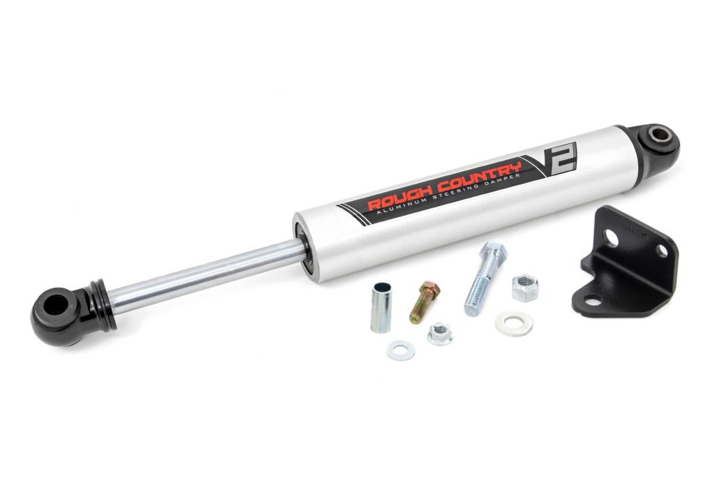 Rough Country V2 Steering Stabilizer Relocation Bracket Jeep Wrangler JK/Wrangler Unlimited (07-18)