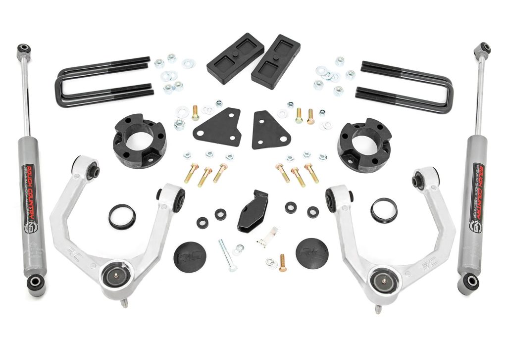 Rough Country 3.5 Inch Lift Kit N3 Cast Steel Knuckles Ford Ranger 4WD (2019-2023)