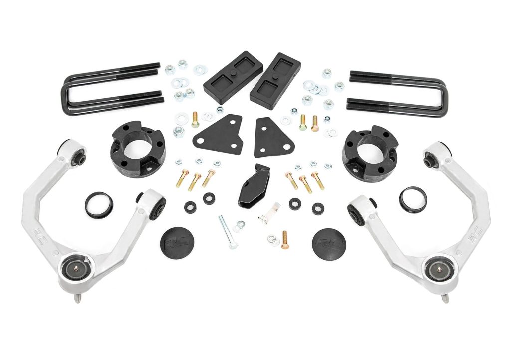 Rough Country 3.5 Inch Lift Kit Forged Alum UCA Cast Steel Knucles Ford Ranger (19-23)