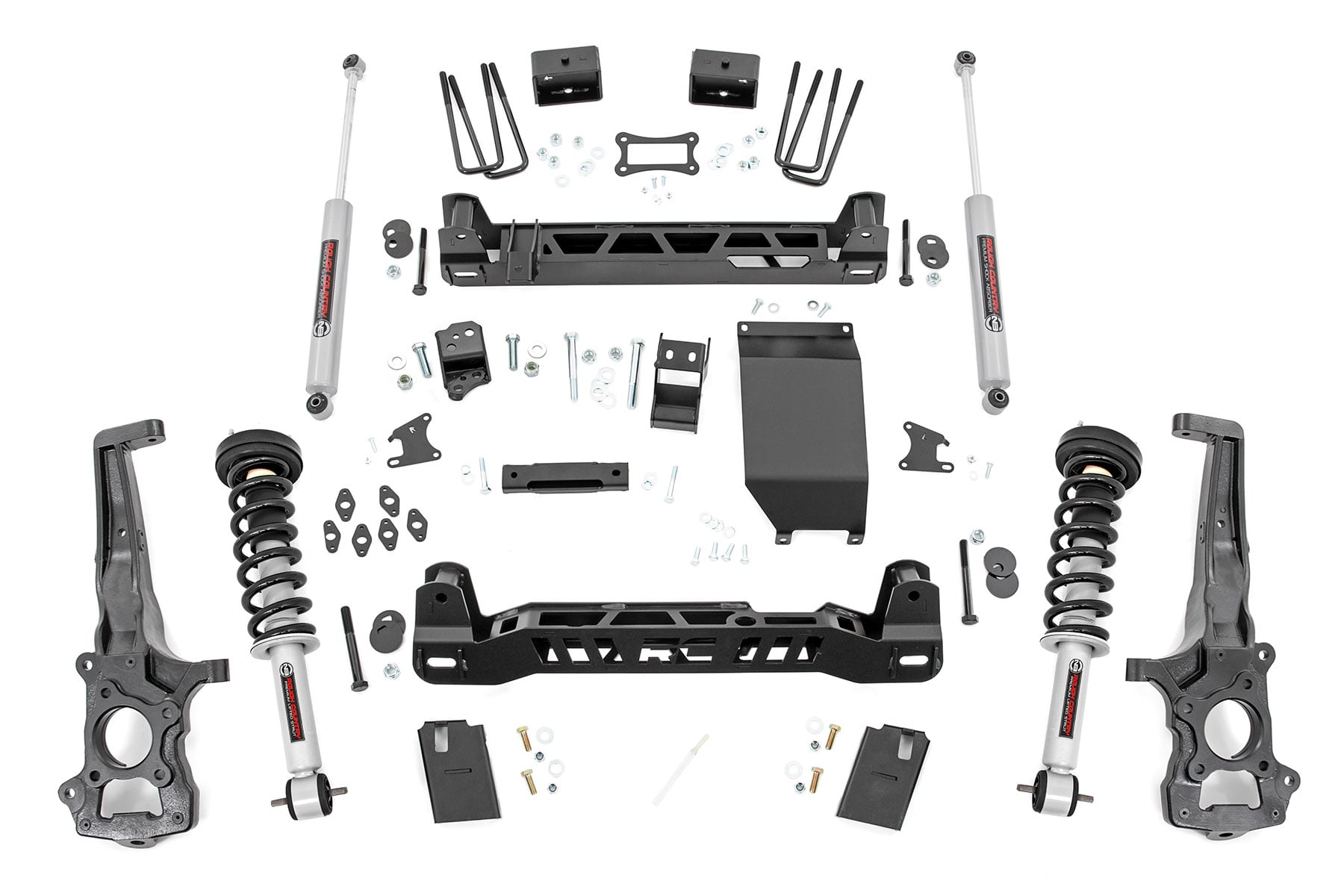 Rough Country 6 Inch Lift Kit N3 Struts Ford Ranger 4WD (2019-2023)