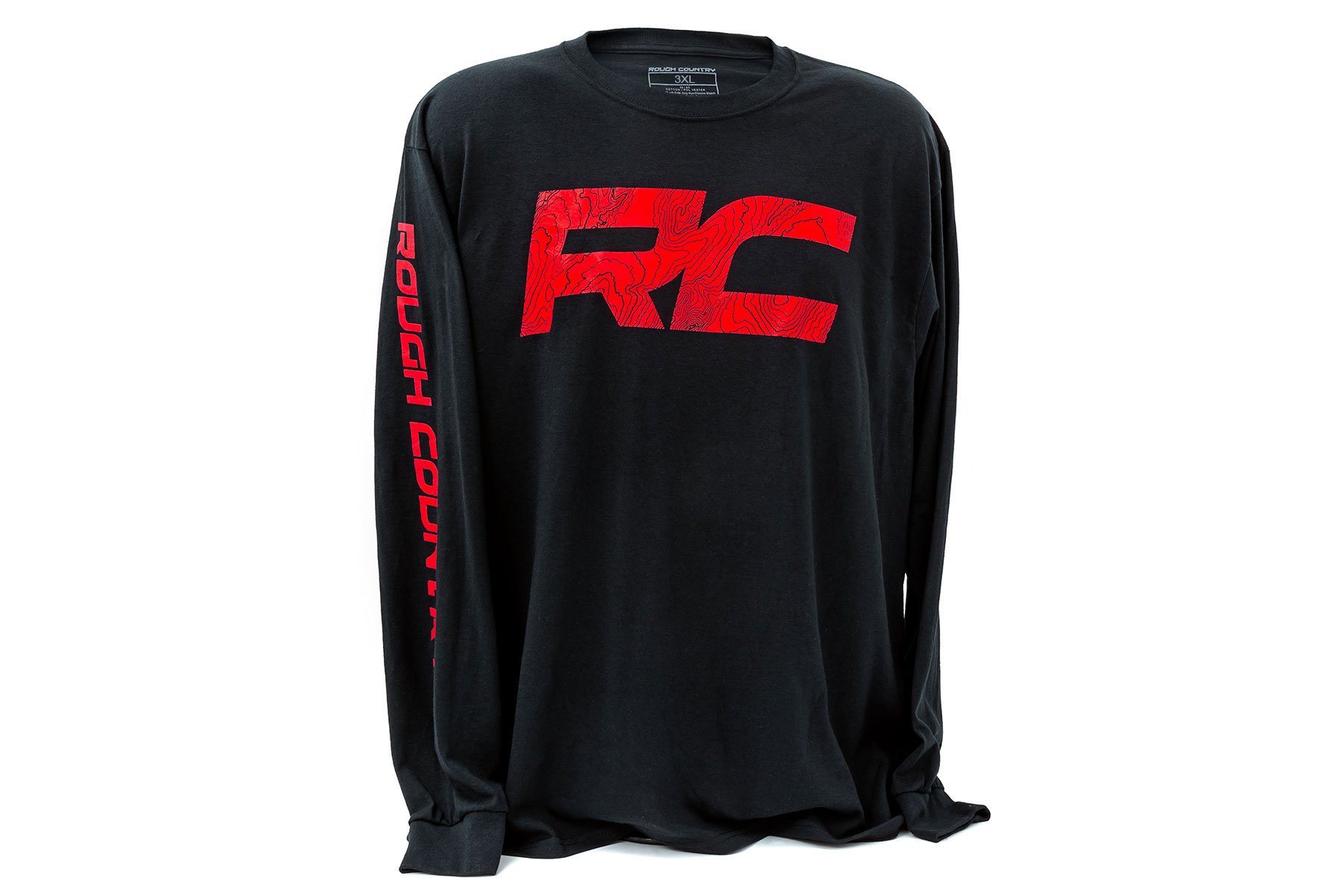 Rough Country Long Sleeve RC Tread Sleeve Black 3XL