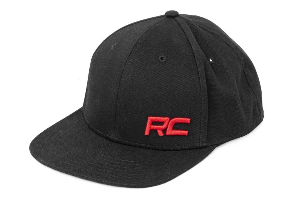 Rough Country Hat Flat Bill Red Logo Black