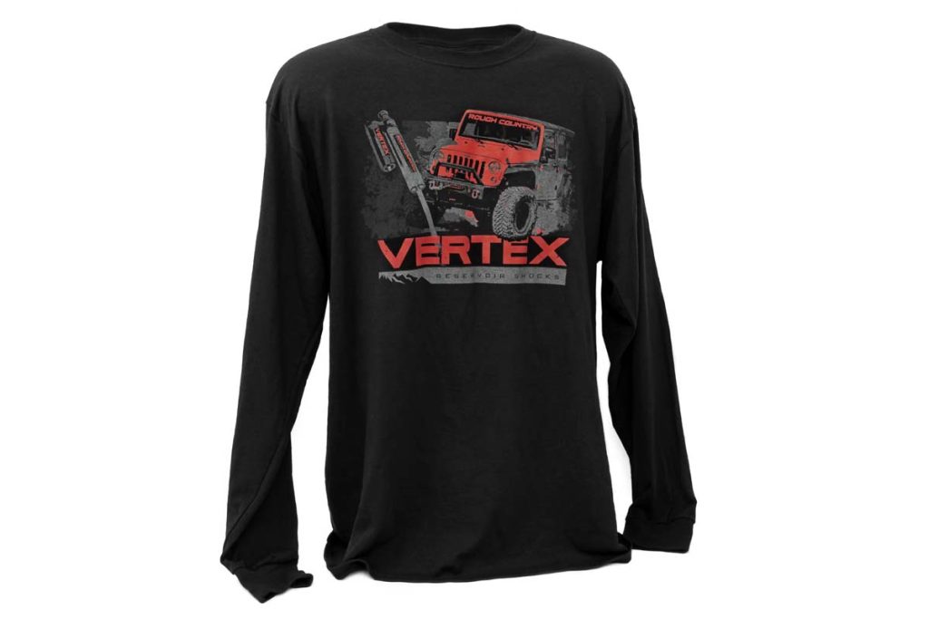 Rough Country T-Shirt Long Sleeve Vertex Black SM