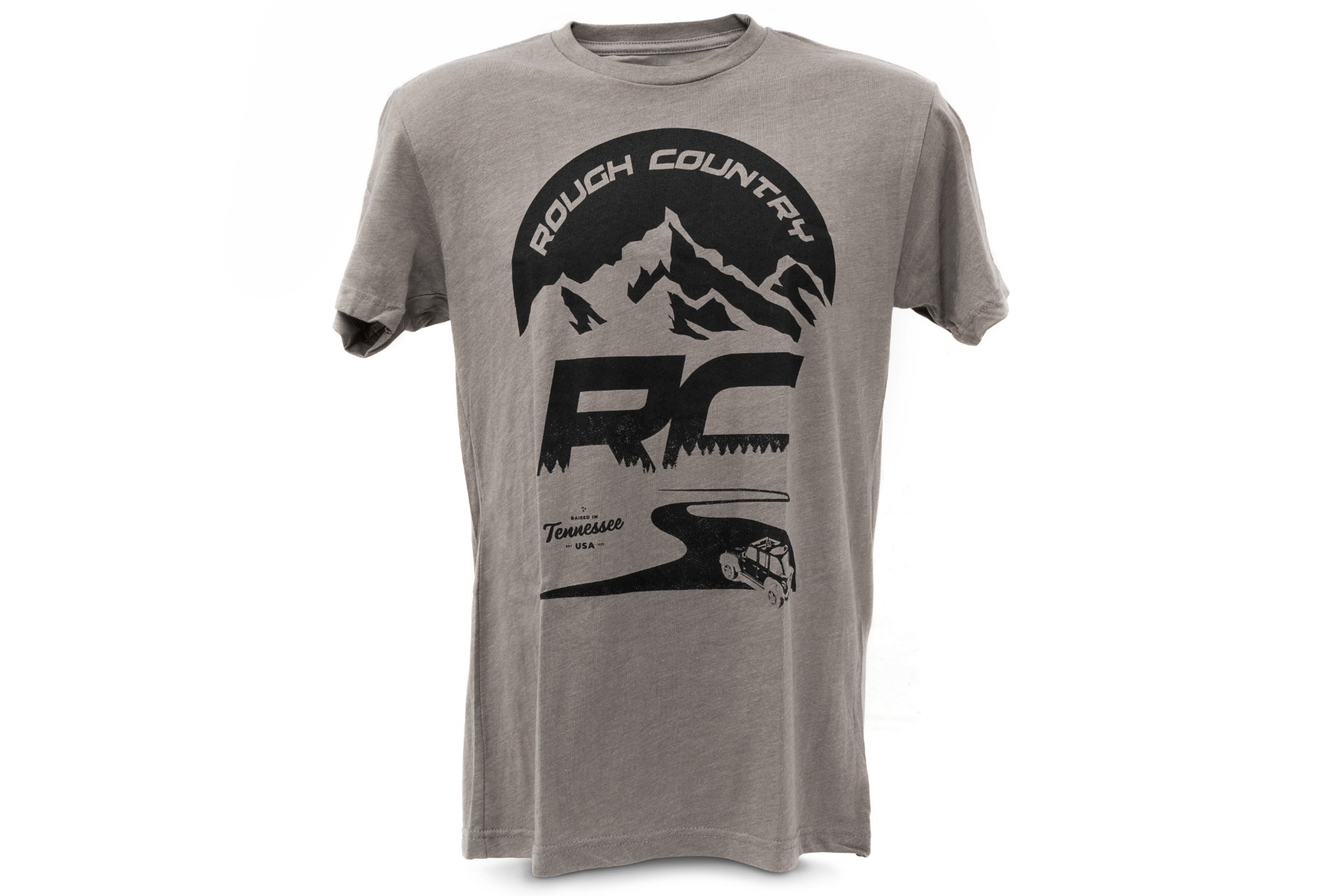 Rough Country T-Shirt RC Mountains Warm Gray MD