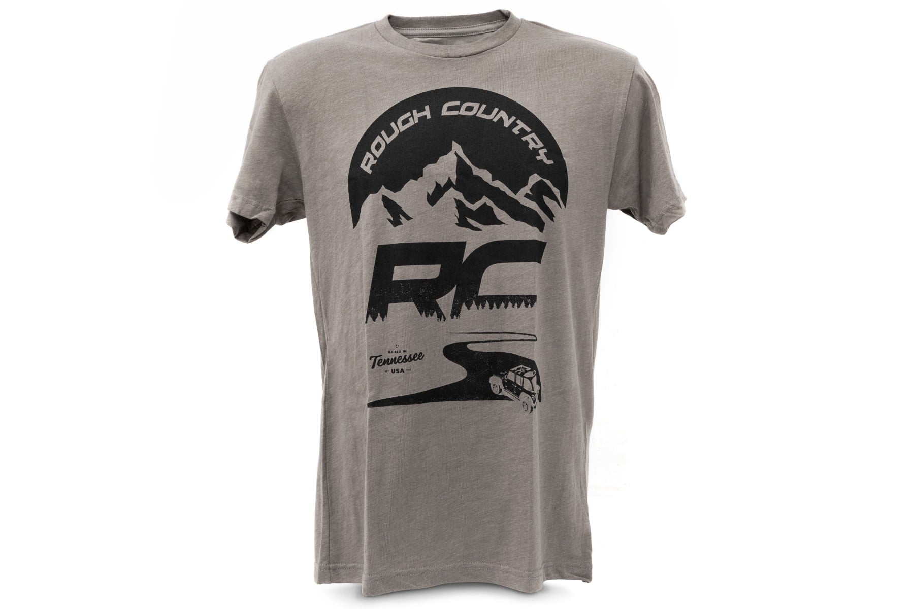 Rough Country T-Shirt RC Mountains Warm Gray LG