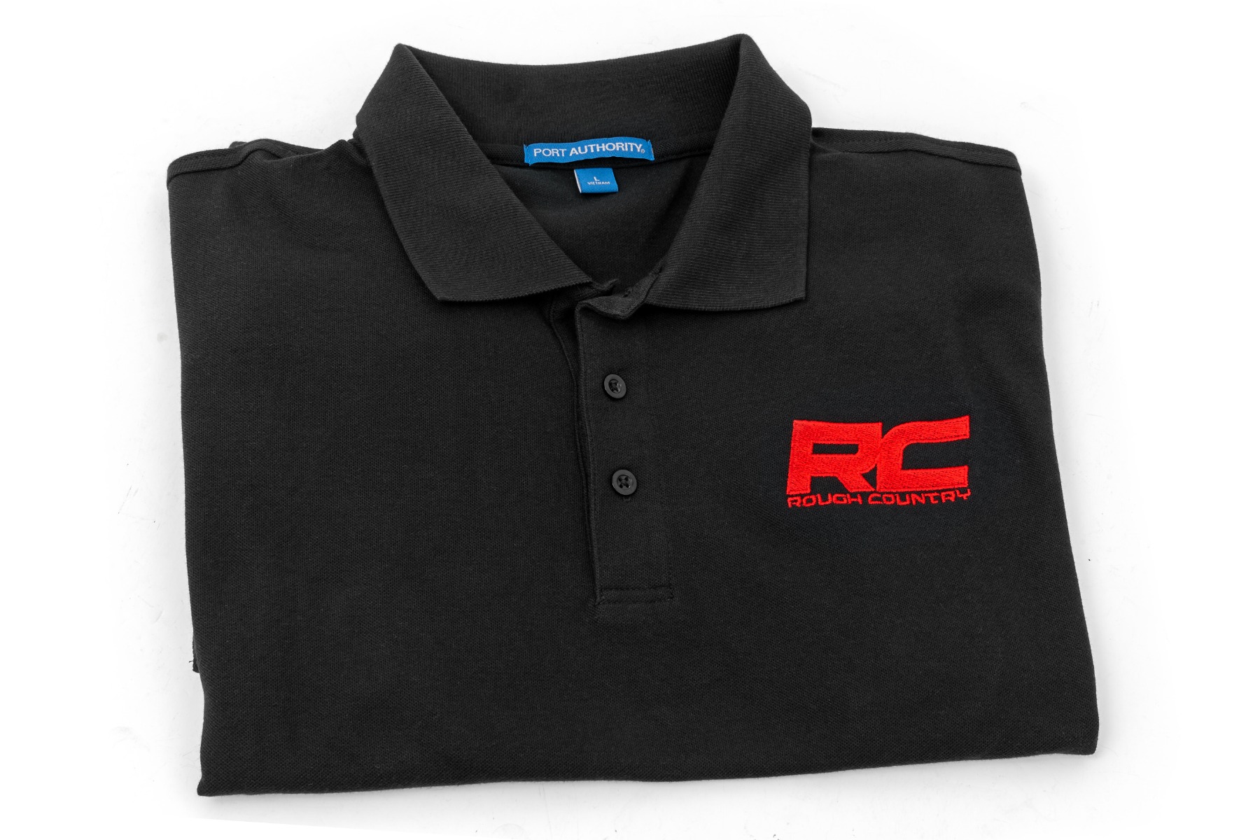 Rough Country Polo Rough Country Logo Black Cotton Size Large