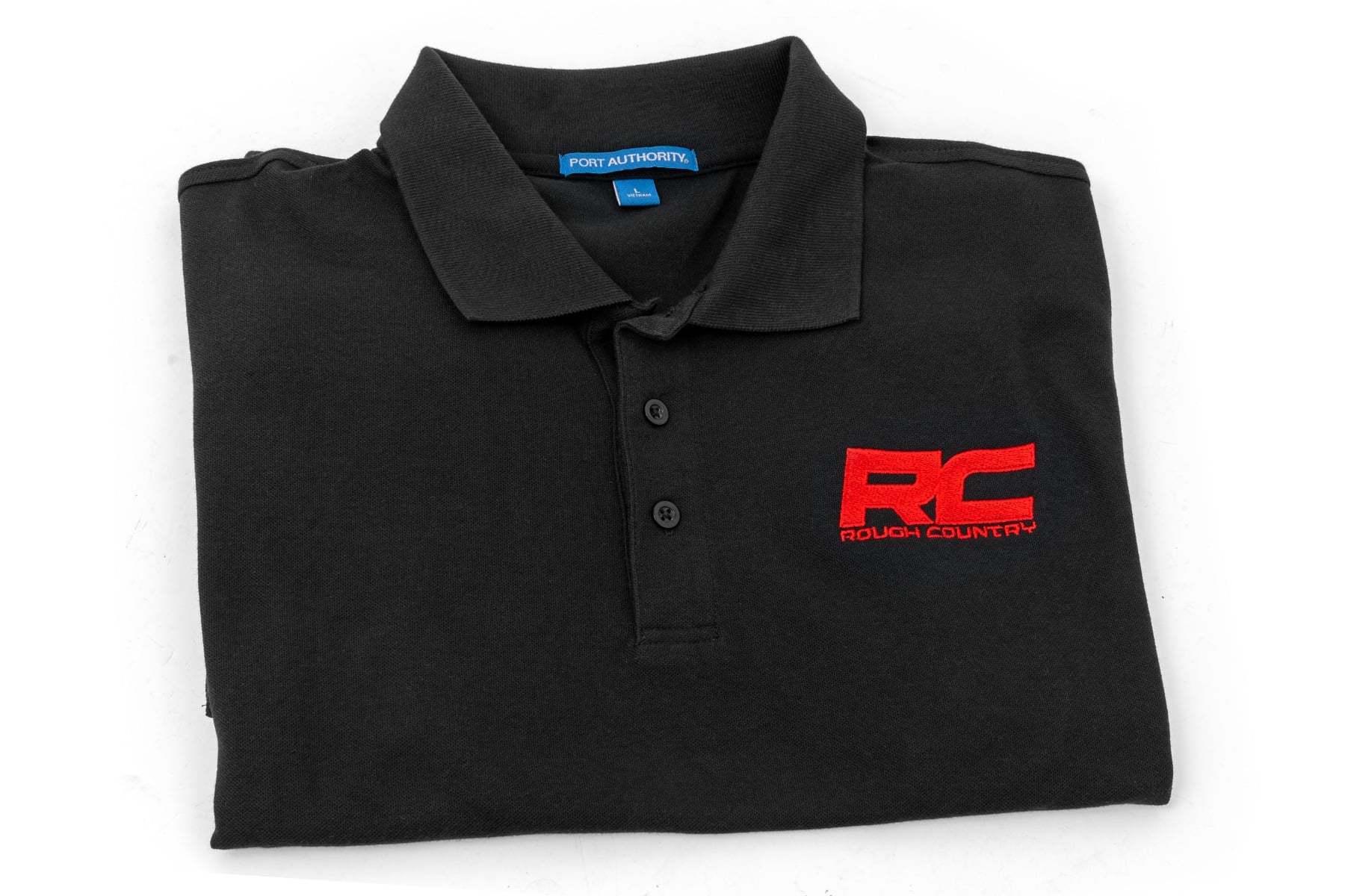 Rough Country Polo Rough Country Logo Black Cotton Size XL