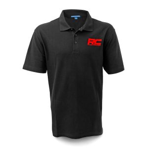 Rough Country Polo Rough Country Logo Black Cotton Size 2XL