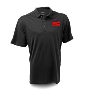 Rough Country Polo Rough Country Logo Black Moisture Wicking Size 2XL