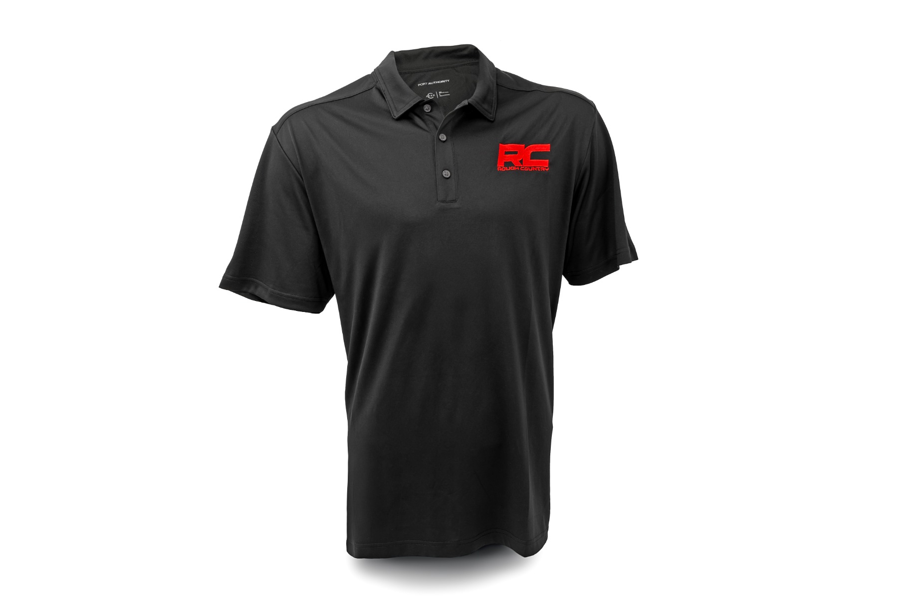 Rough Country Polo Rough Country Logo Black Moisture Wicking Size 2XL