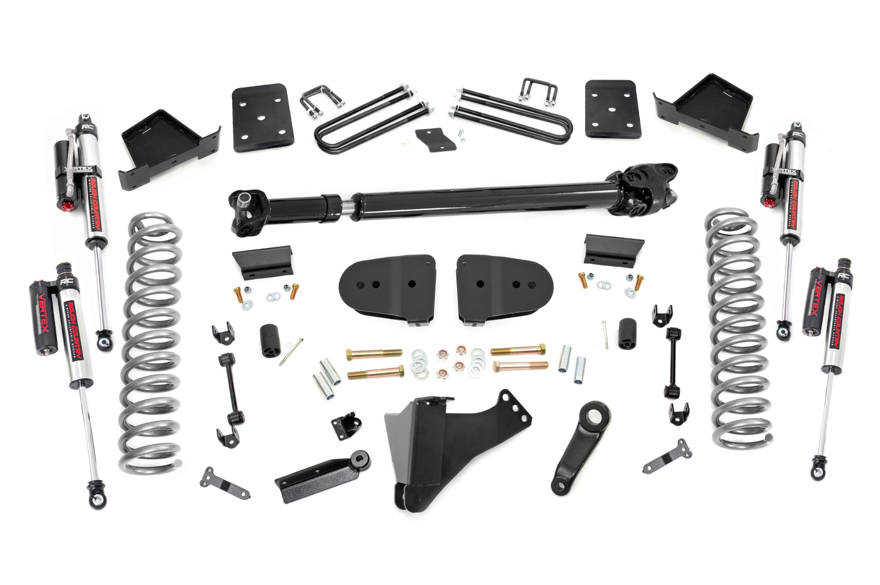 Rough Country 6 Inch Lift Kit Diesel FR D/S Vertex Ford F-250/F-350 Super Duty (23-26)