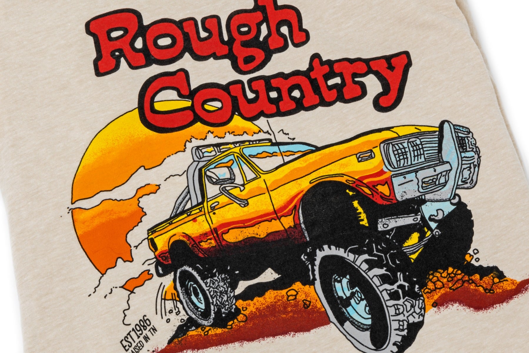 Rough Country T-Shirt Throwback Cream MD