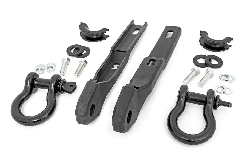 Rough Country Tow Hook Brackets D-Ring Combo Nissan Titan 2WD/4WD (2017-2024)