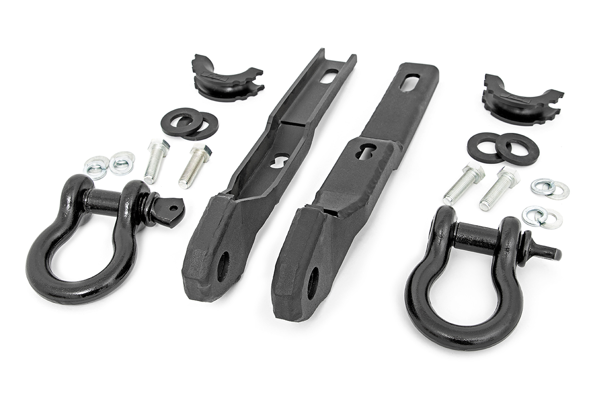 Rough Country Tow Hook Brackets D-Ring Combo Nissan Titan 2WD/4WD (2017-2024)