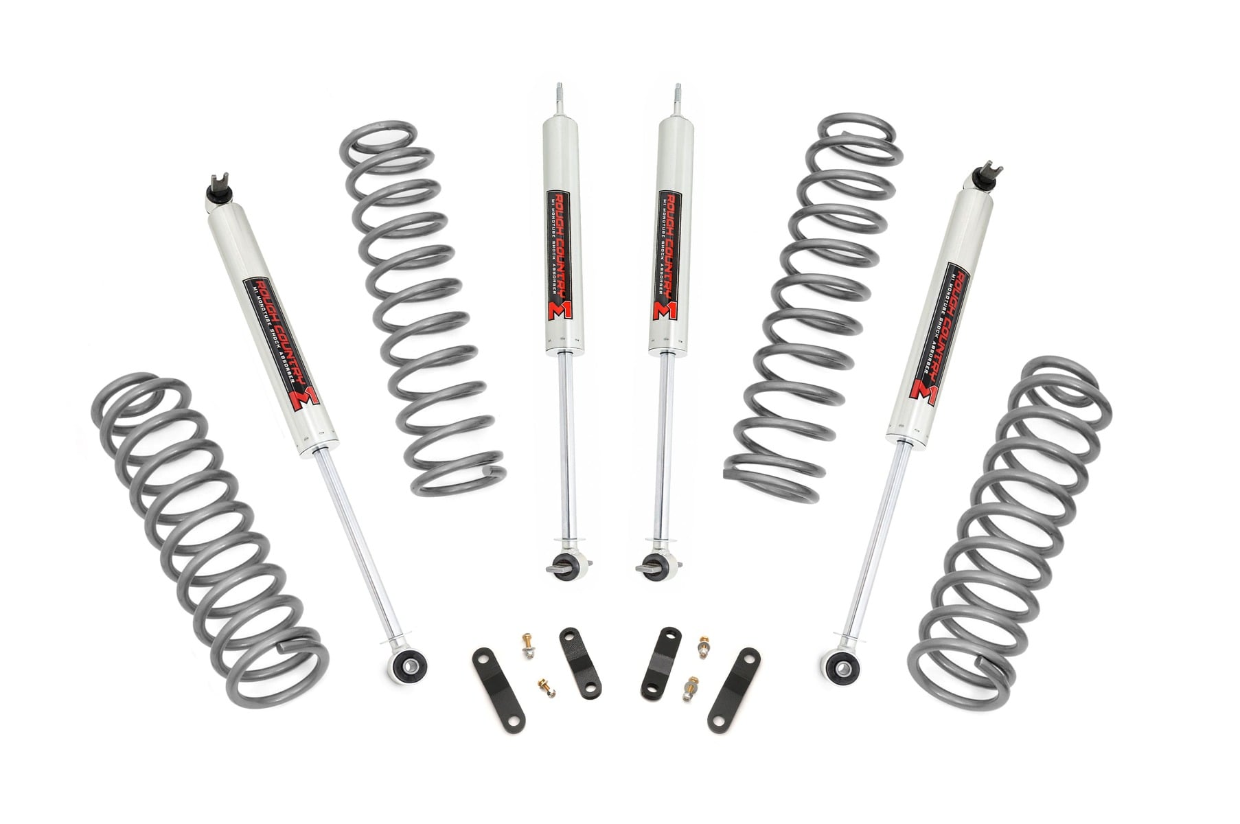 Rough Country 2.5 Inch Lift Kit Coils M1 Jeep Wrangler JK 4WD (2007-2018)