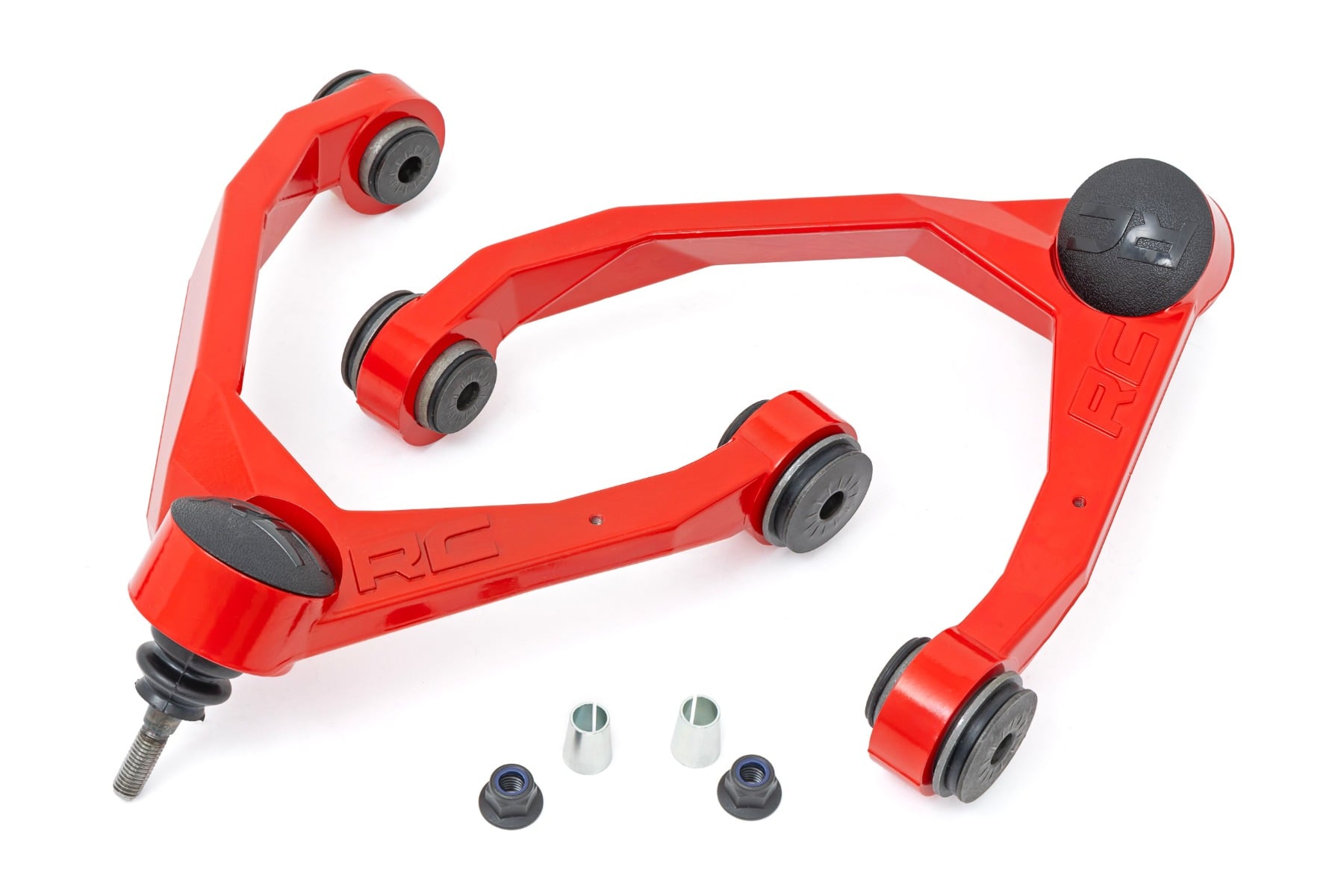 Rough Country Red Forged Upper Control Arms 2.5-3.5 Inch Lift Chevy/GMC 1500 Truck & SUV (07-18 & Classic)