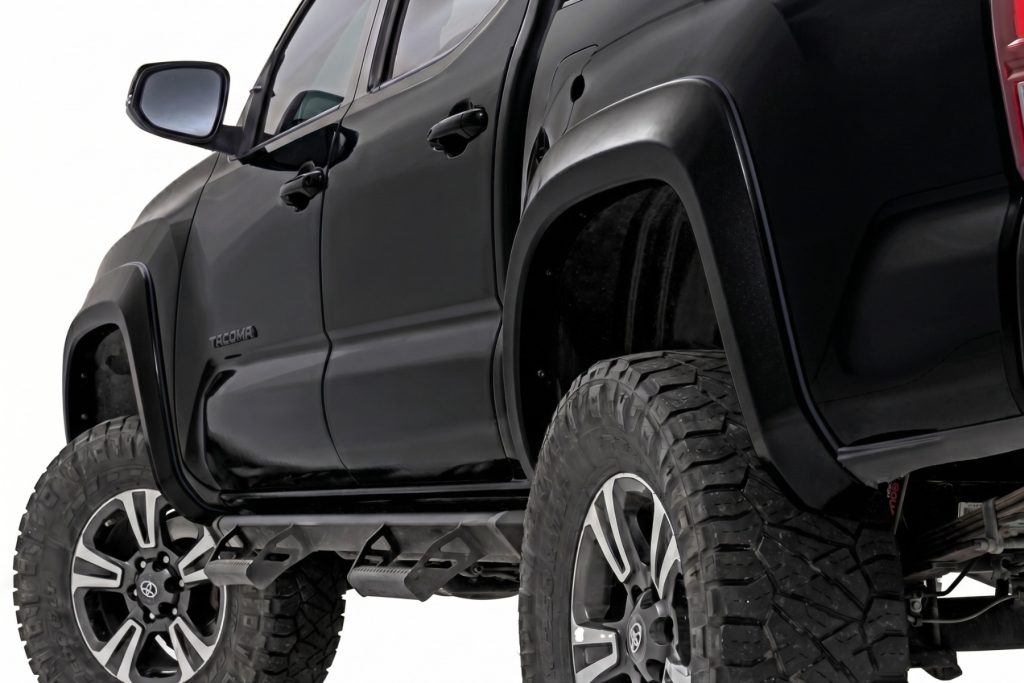 Rough Country Sport Fender Flares 218 Midnight Black Metallic Toyota Tacoma (16-23)