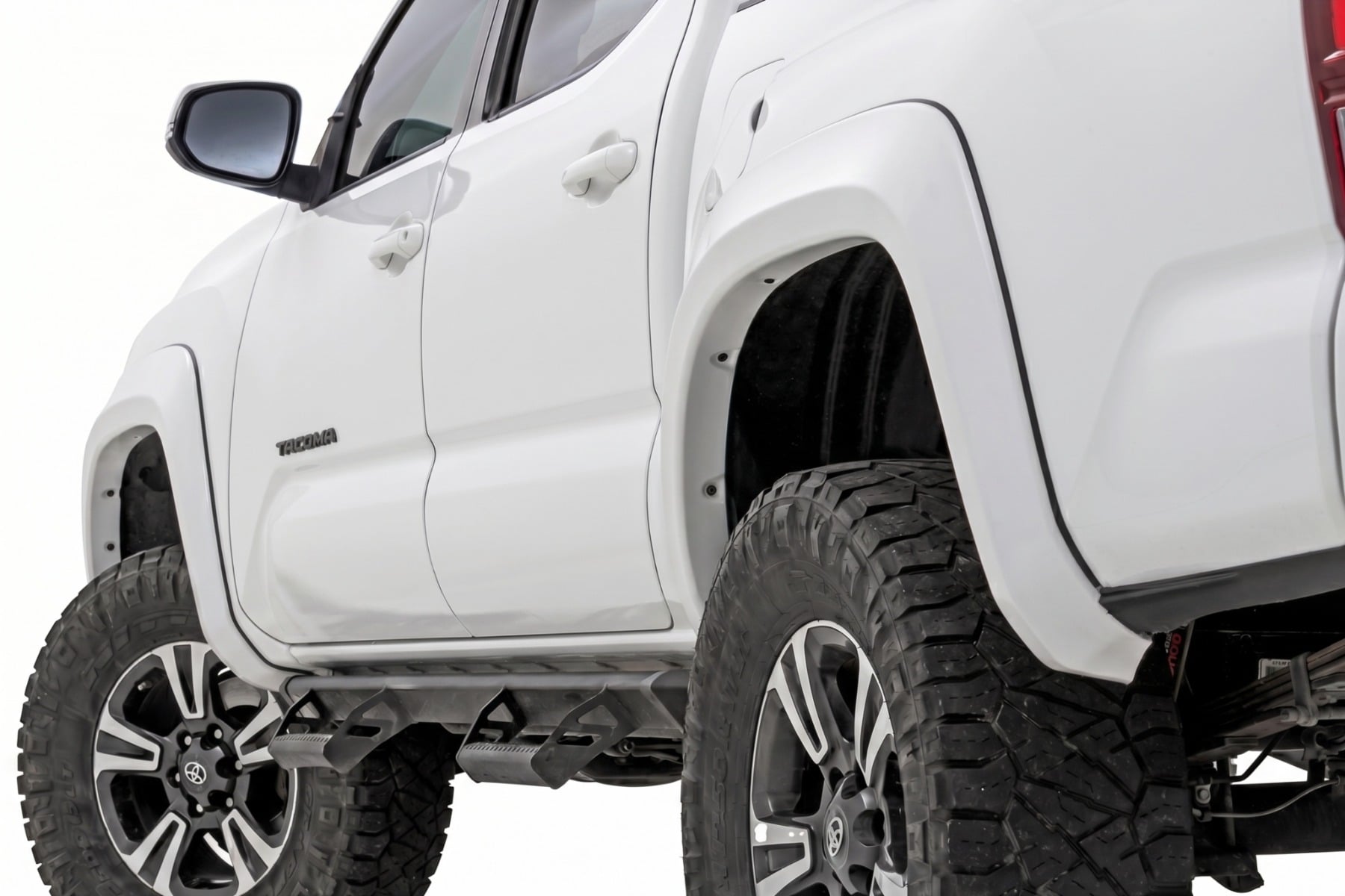 Rough Country Sport Fender Flares O40 Super White Toyota Tacoma 2WD/4WD (2016-2023)