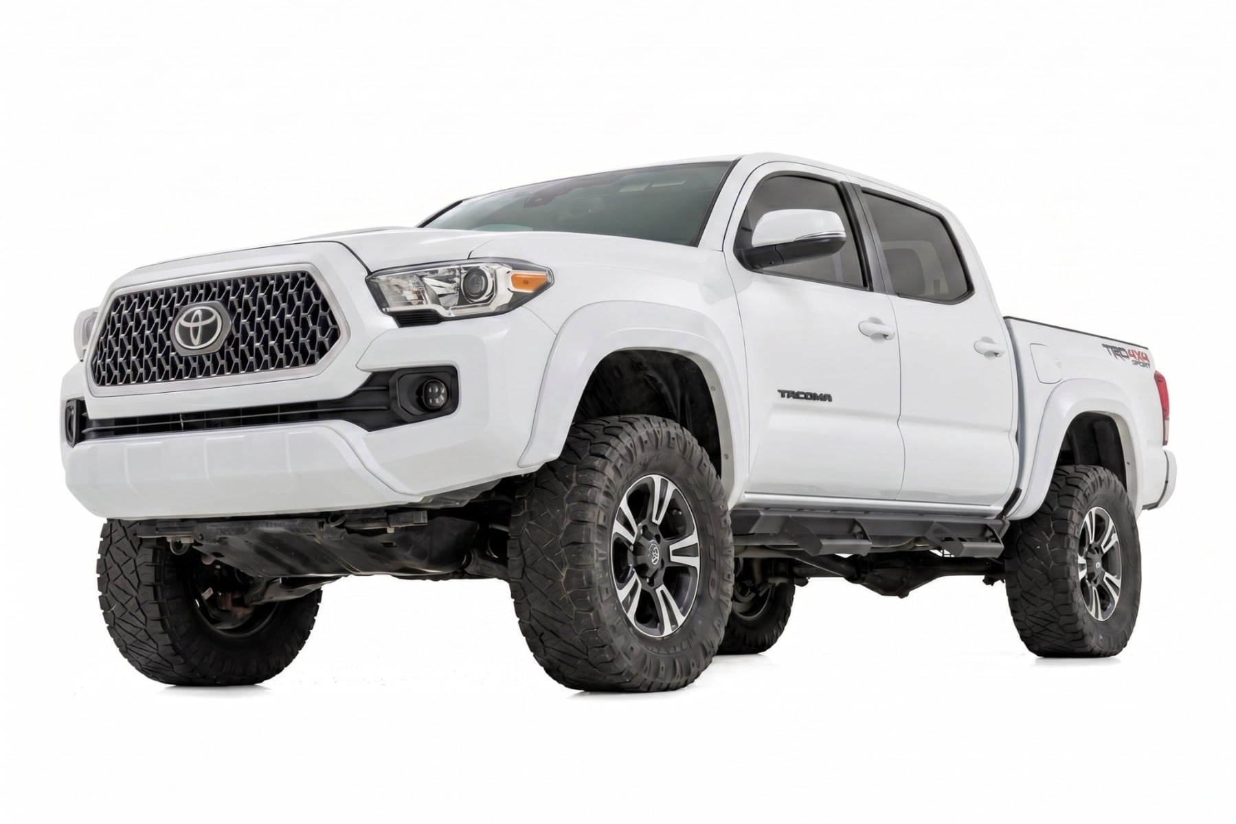 Rough Country Sport Fender Flares O40 Super White Toyota Tacoma 2WD/4WD (2016-2023)