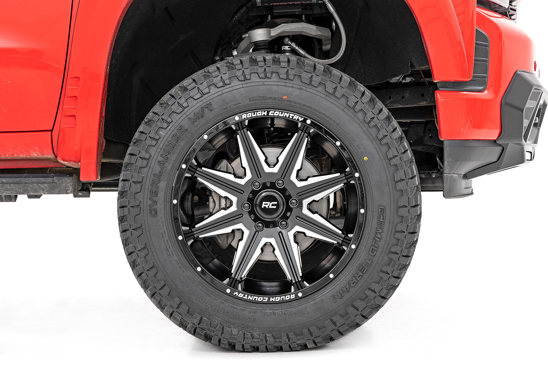 Rough Country 91M Series Wheel One-Piece Gloss Black 20x12 8x180 -44mm