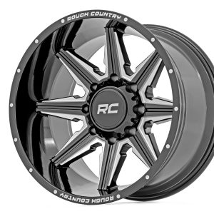 Rough Country 91M Series Wheel One-Piece Gloss Black 20x12 8x180 -44mm