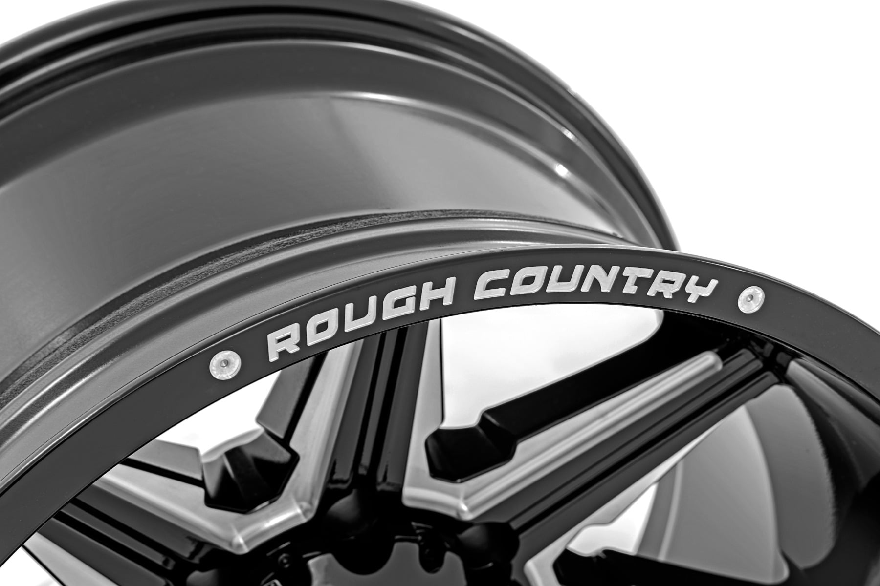 Rough Country 91M Series Wheel One-Piece Gloss Black 20x12 8x180 -44mm