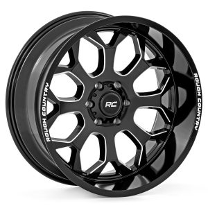 Rough Country 96 Series Wheel One-Piece Gloss Black 20x9 6x5.5 +0mm