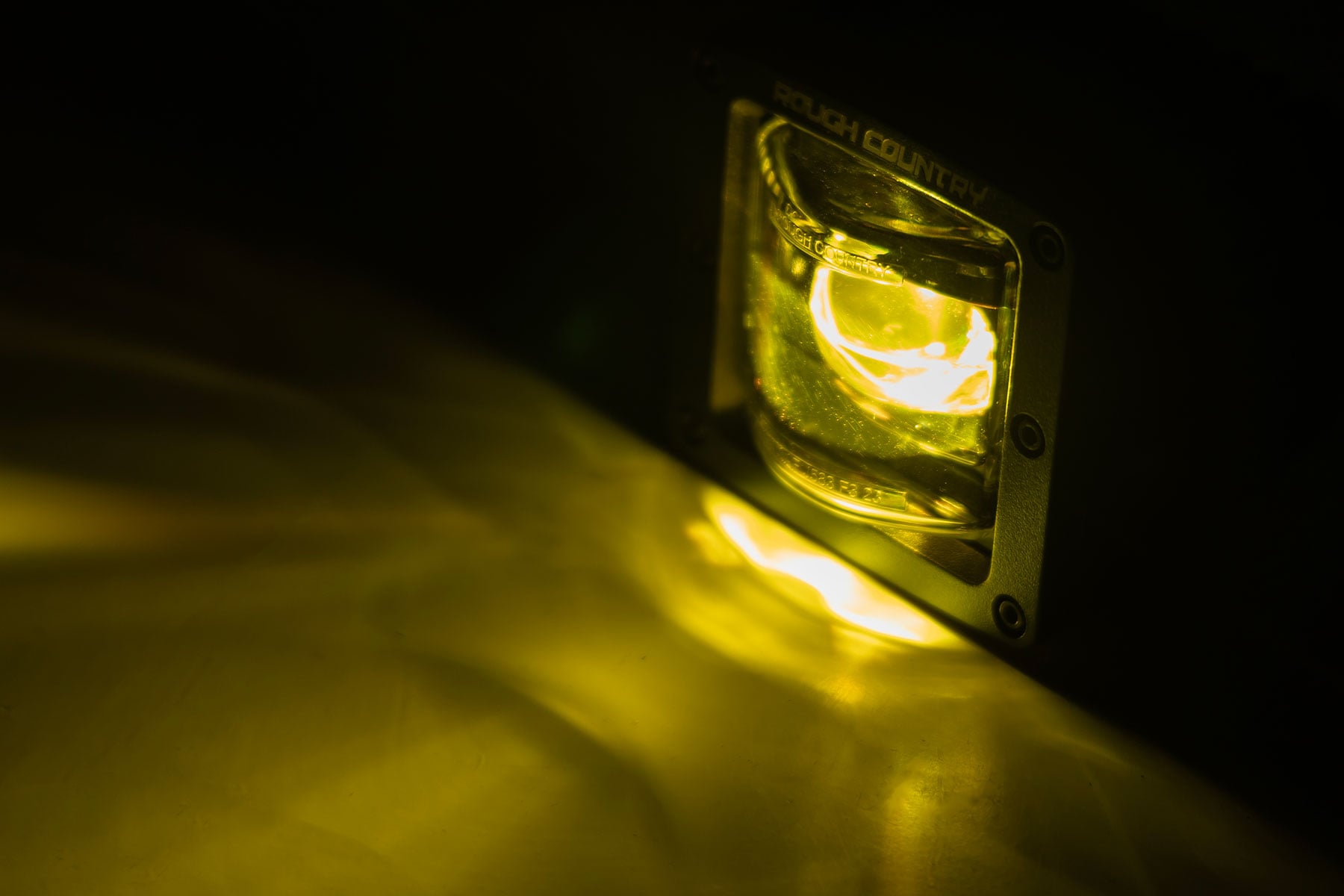 Rough Country 2 Inch Black Series LED Light Pods SAE Fog Yellow
