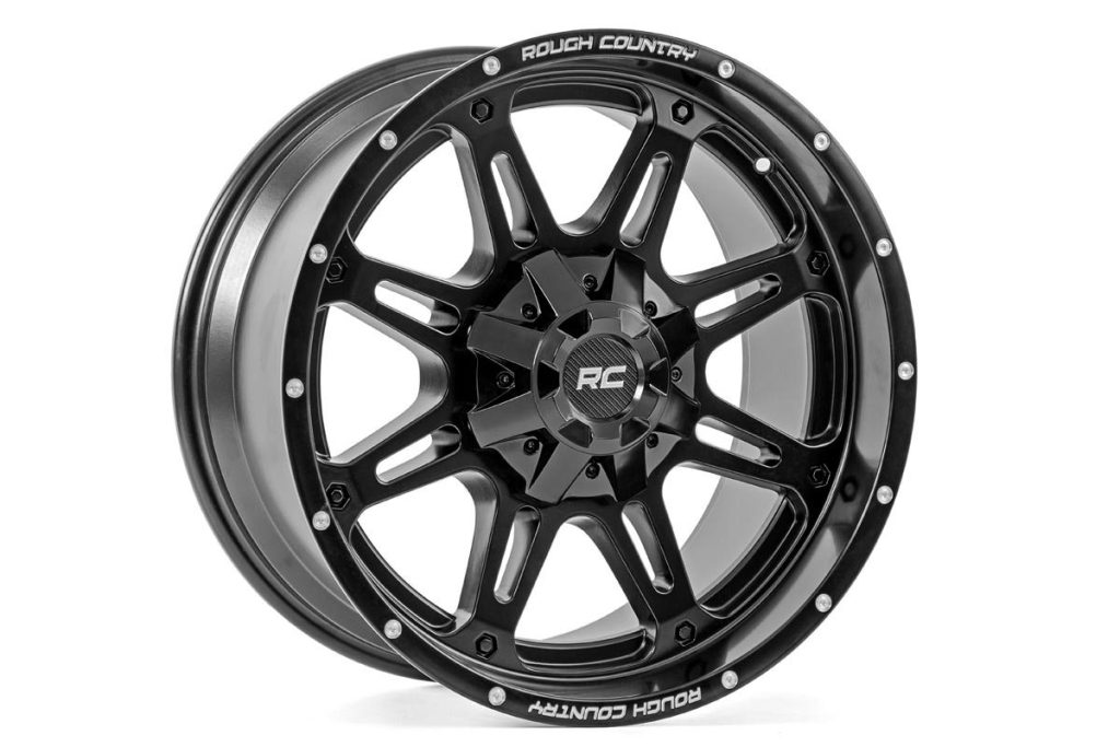 Rough Country 94 Series Wheel One-Piece Matte Black 20x10 8x6.5 -18mm