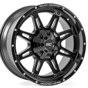 Rough Country 94 Series Wheel One-Piece Matte Black 20x10 8x6.5 -18mm