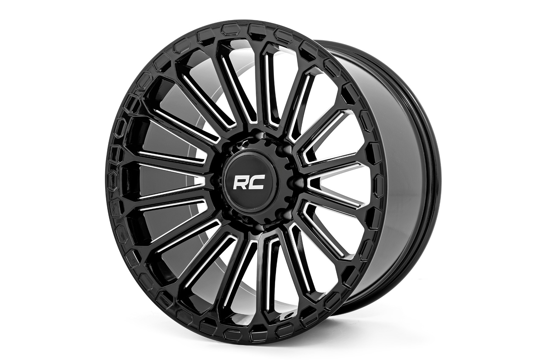 Rough Country 97 Series Wheel One-Piece Gloss Black 17x9 6x5.5 -12mm