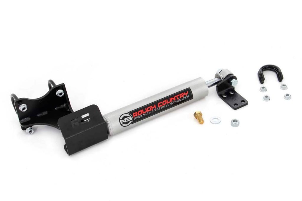 Rough Country N3 Steering Stabilizer Axle Bracket 2-8 Inch Lift Jeep Wrangler JK (07-18)