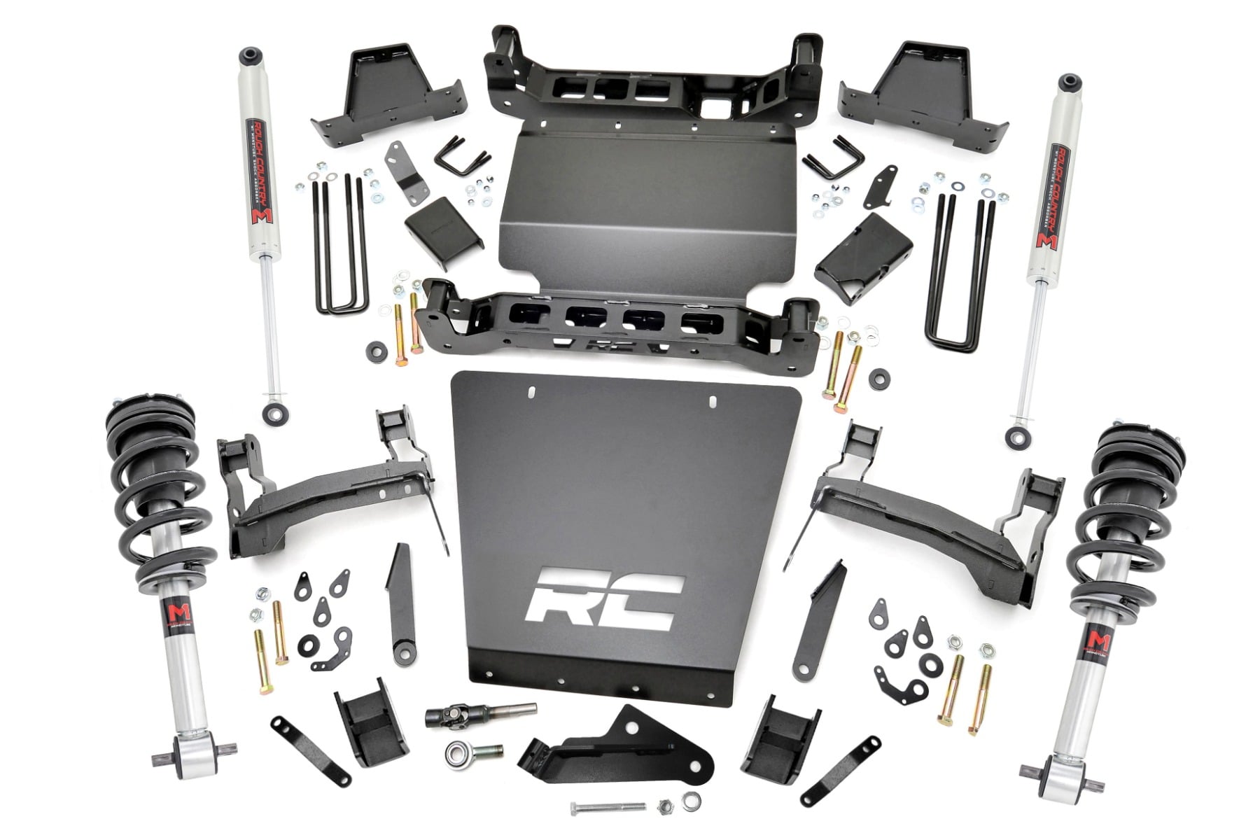 Rough Country 7 Inch Lift Kit Bracket M1 Struts/M1 Chevy/GMC 1500 (14-16)