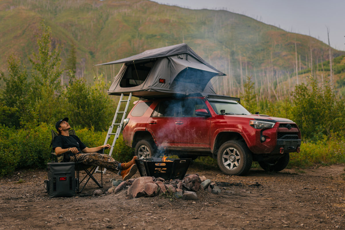 Rough Country Roof Top Tent Rack Mount 12 Volt Accessory & LED Light Kit