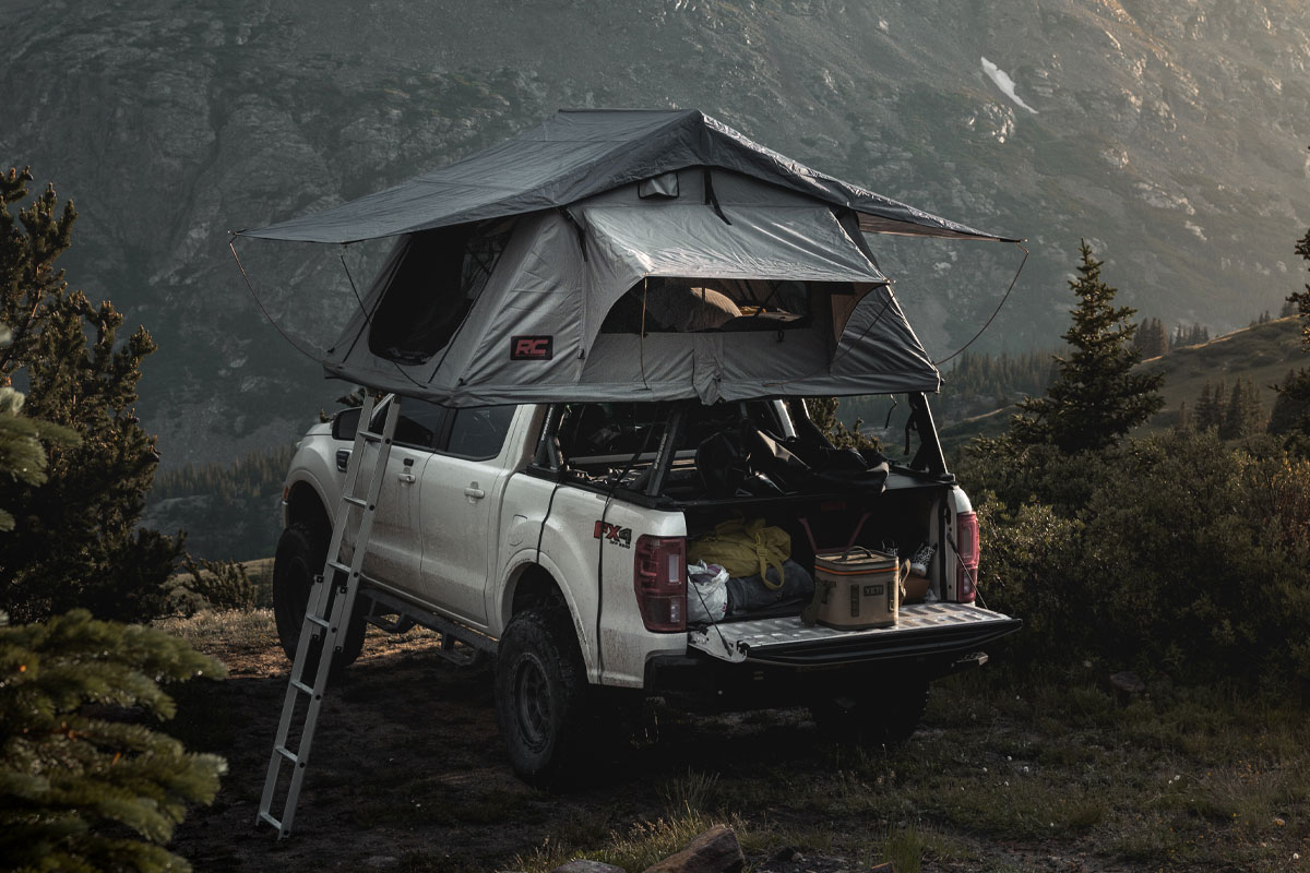 Rough Country Roof Top Tent Rack Mount 12 Volt Accessory & LED Light Kit