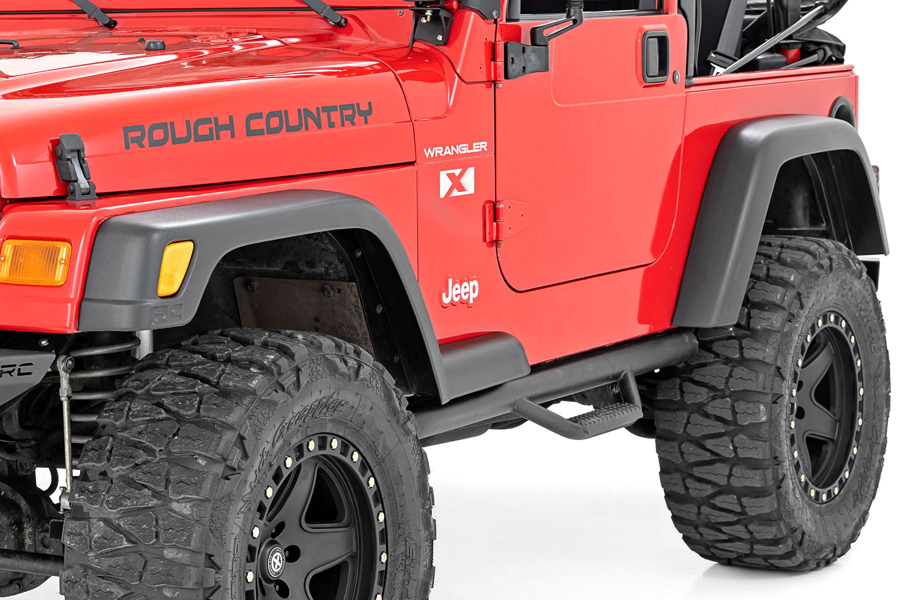 Rough Country Fender Flares 5.5β³ Wide Jeep Wrangler TJ (97-06)/Wrangler Unlimited (04-06)