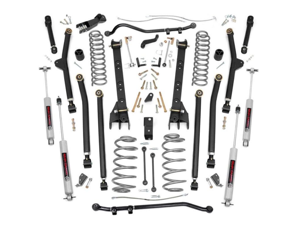 Rough Country 6 Inch Lift Kit Long Arm Jeep Wrangler Unlimited 4WD (2004-2006)