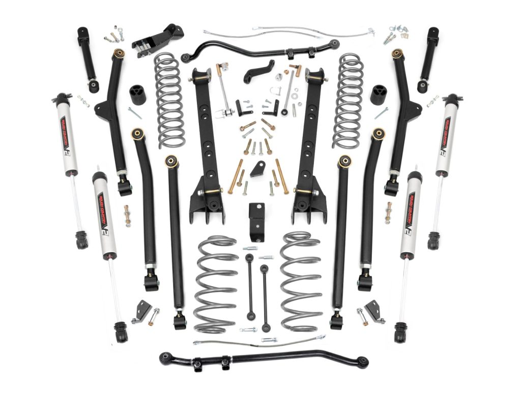 Rough Country 6 Inch Lift Kit Long Arm V2 Jeep Wrangler TJ 4WD (1997-2006)