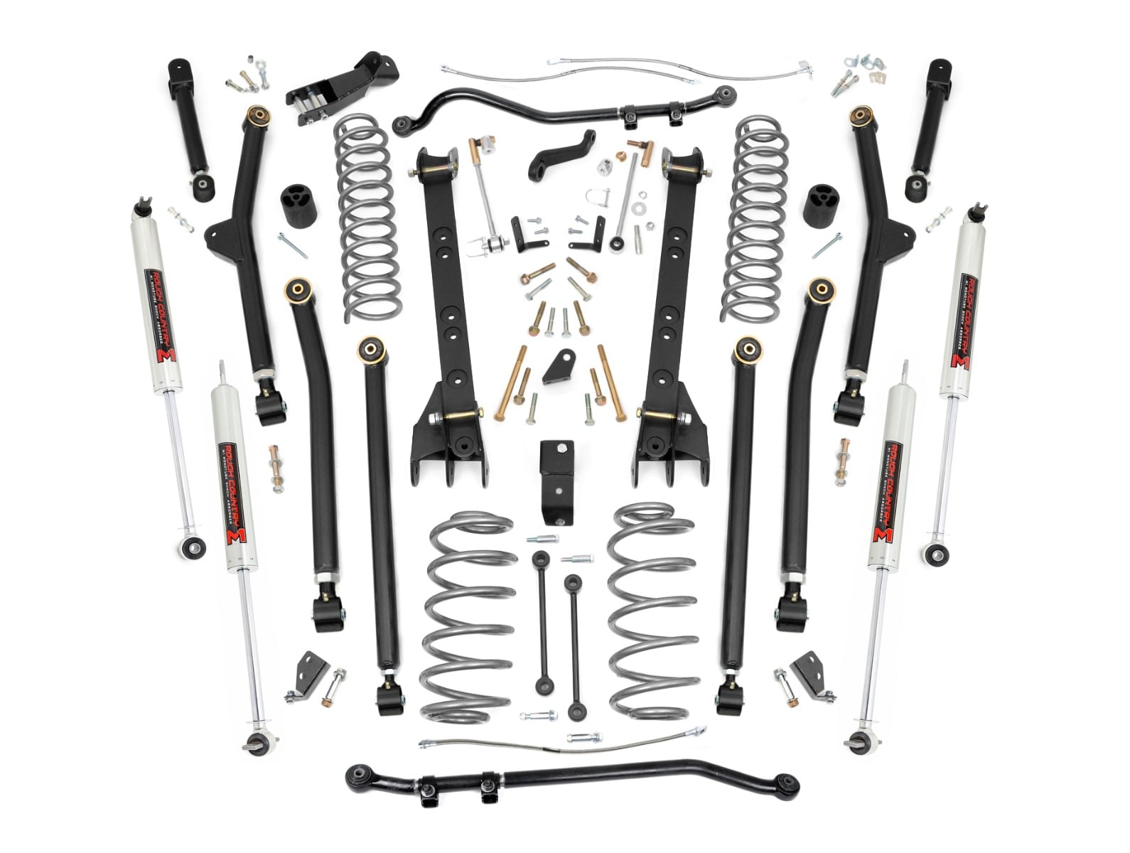 Rough Country 6 Inch Lift Kit Long Arm M1 Jeep Wrangler TJ 4WD (1997-2006)