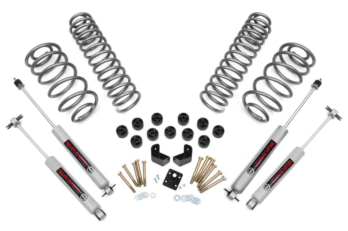 Rough Country 3.75 Inch Lift Kit Combo 4 Cyl N3 Jeep Wrangler TJ (97-06)/Wrangler Unlimited (04-06)