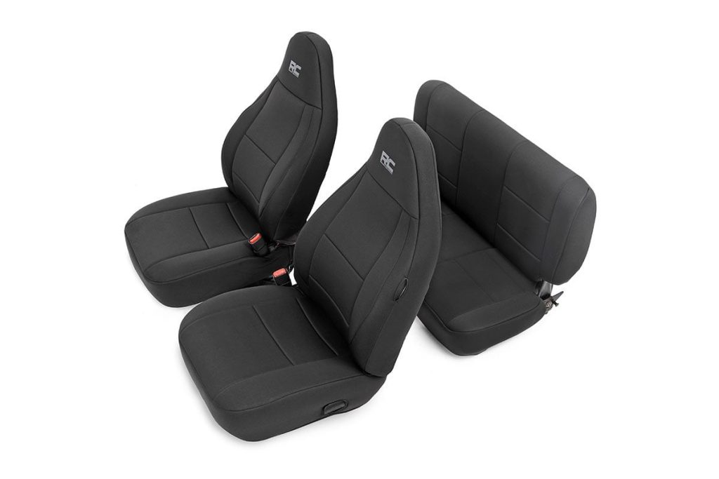 Rough Country Seat Covers Front and Rear Jeep Wrangler TJ 4WD (1997-2002)