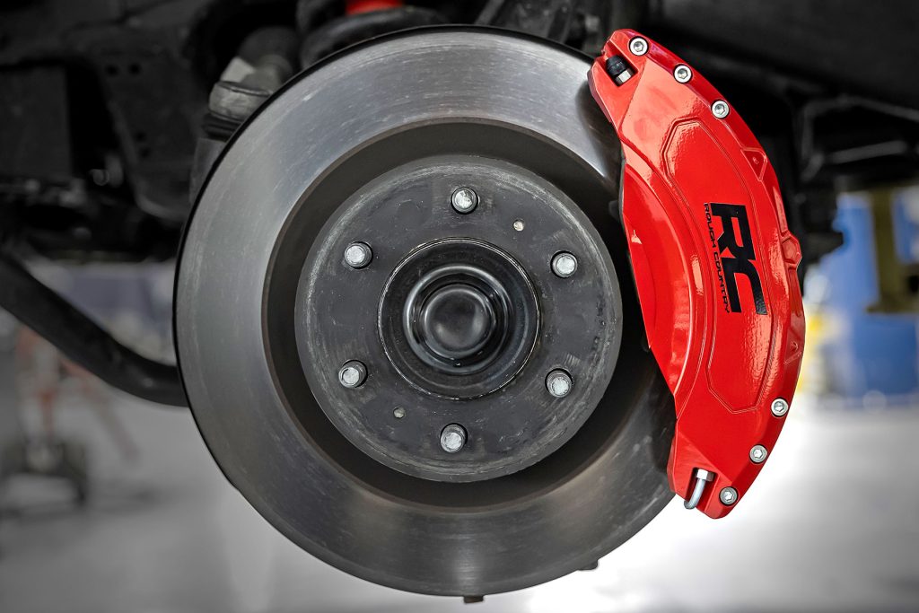 Rough Country Caliper Covers Front and Rear Red Toyota Tundra 2WD/4WD (2022-2026)