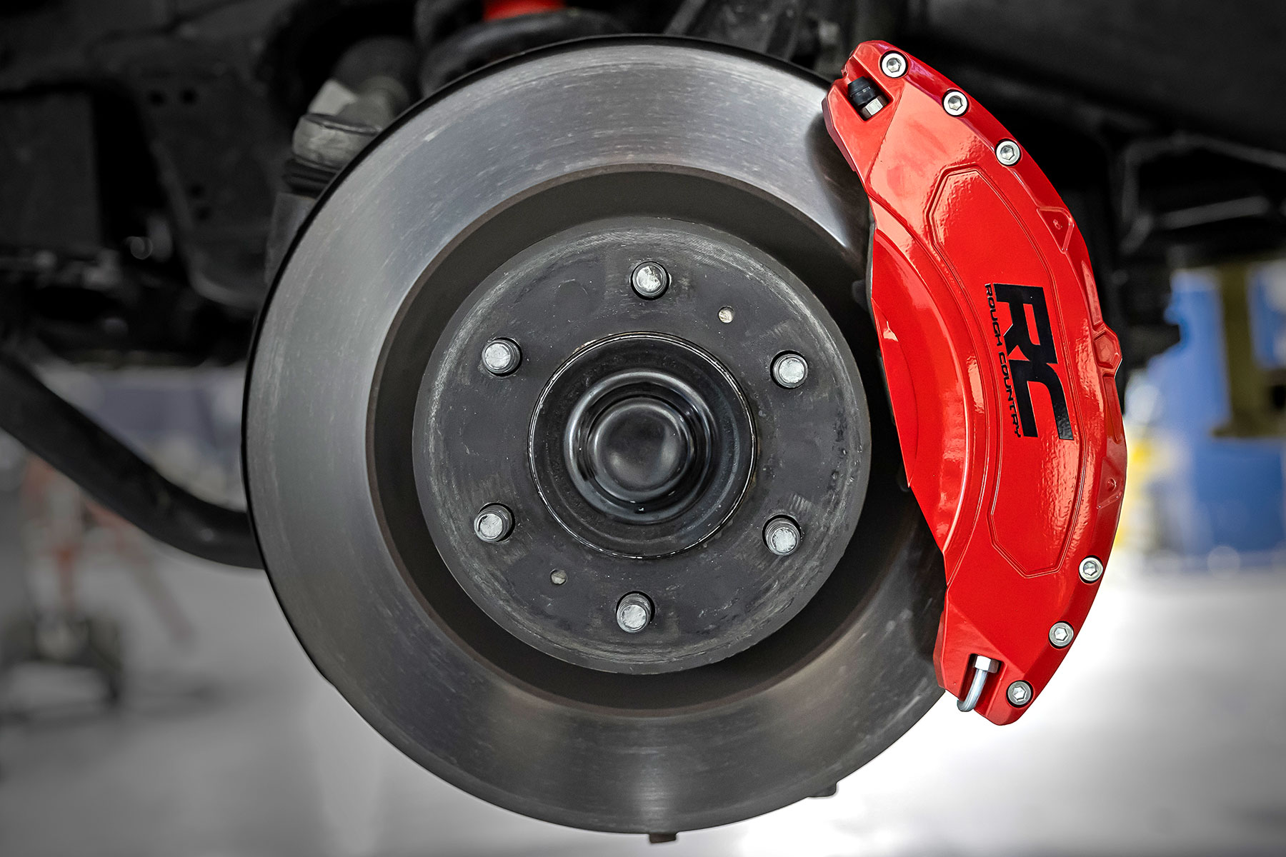 Rough Country Caliper Covers Front and Rear Red Toyota Tundra 2WD/4WD (2022-2026)