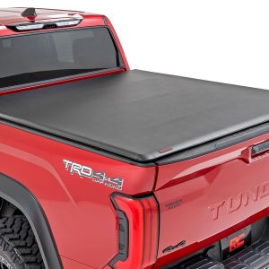 Rough Country Soft Roll Up Bed Cover 6β7β³ Bed Toyota Tundra 2WD/4WD (2022-2026)