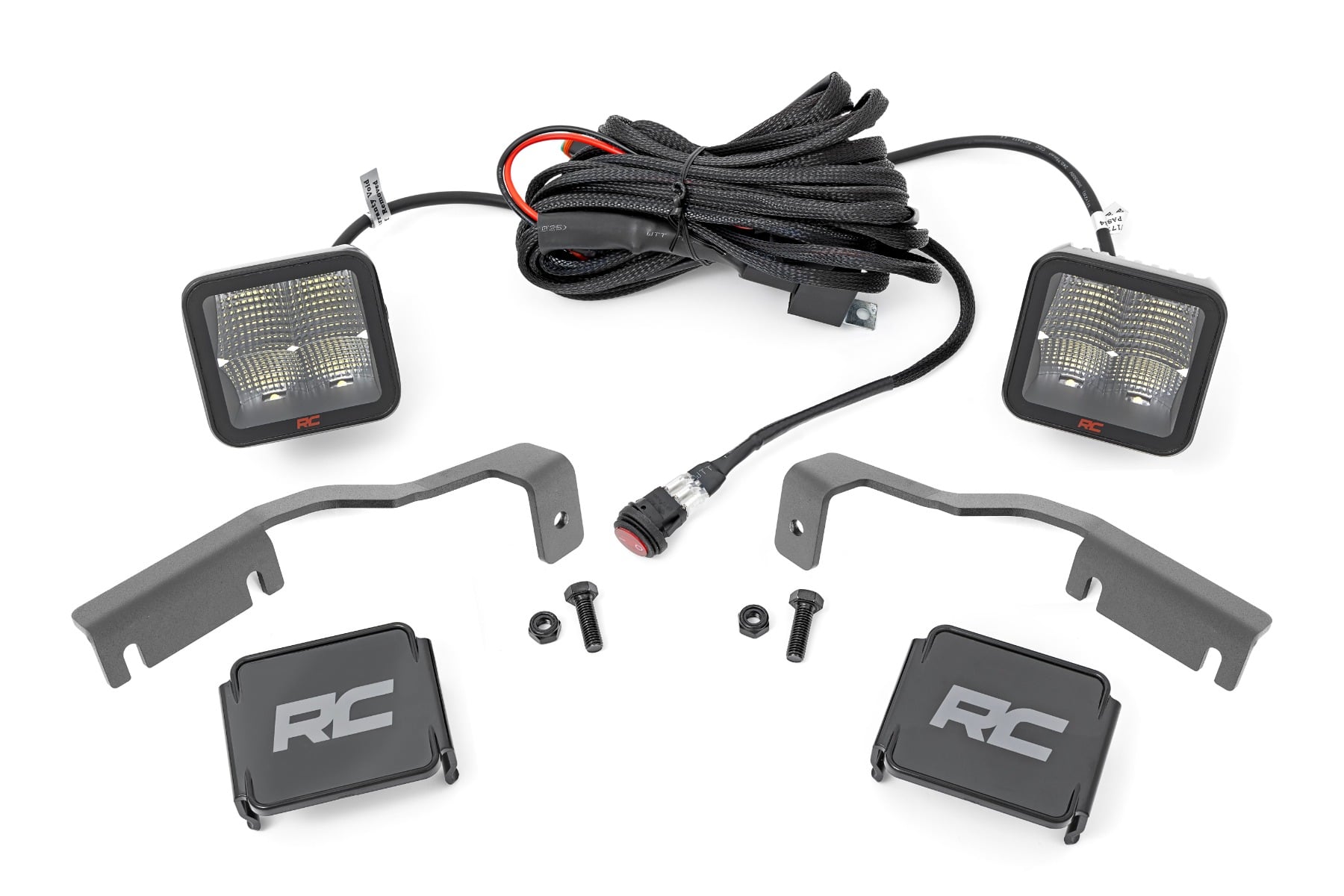 Rough Country LED Light Kit Ditch Mount 2″ Spectrum Pair Spot Nissan Frontier (22-26)
