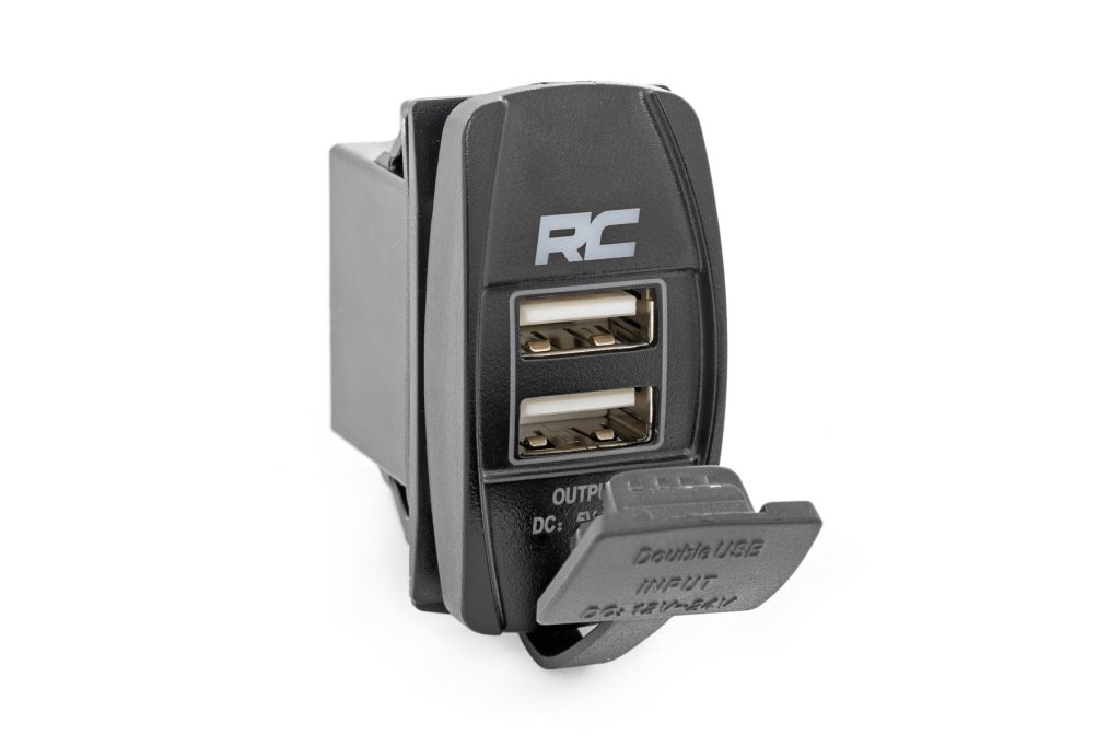Rough Country USB Switch Insert 2x1 with Logo Blue Back Light