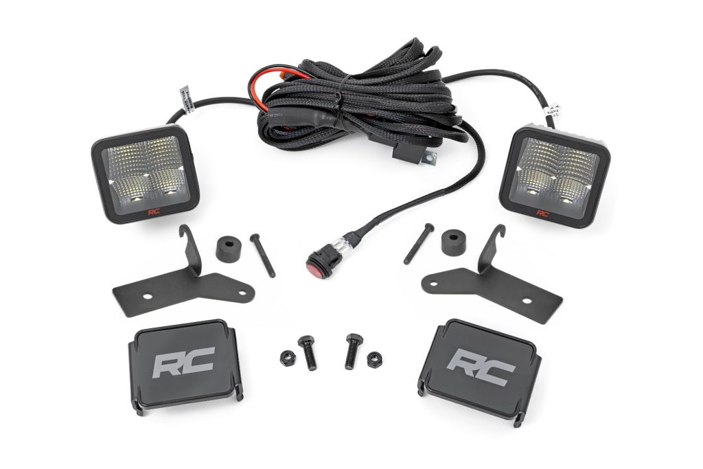 Rough Country LED Light Kit Hinge Mount 2″ Spectrum Pair Jeep Gladiator JT/Wrangler JL (18-26)
