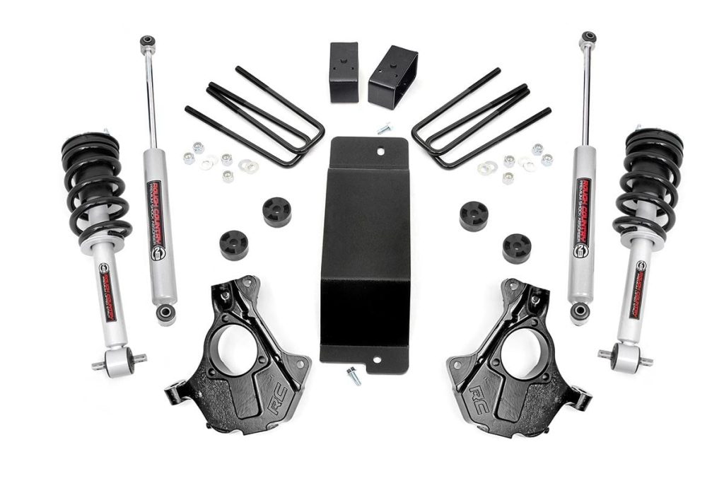 Rough Country 3.5 Inch Lift Kit Alu/Stamp Steel LCA N3 Strut Chevy/GMC 1500 (14-18 & Classic)